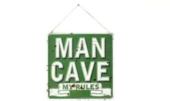 La Hacienda Man Cave My Rules Garden Sign