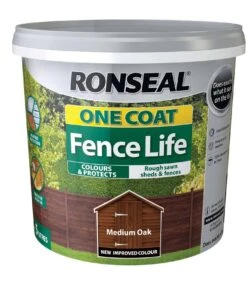 Ronseal OneCoat Fence Life - Medium Oak 5L